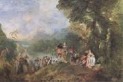 Jean-Antoine Watteau The Embarkation for Cythera (mk05) France oil painting artist